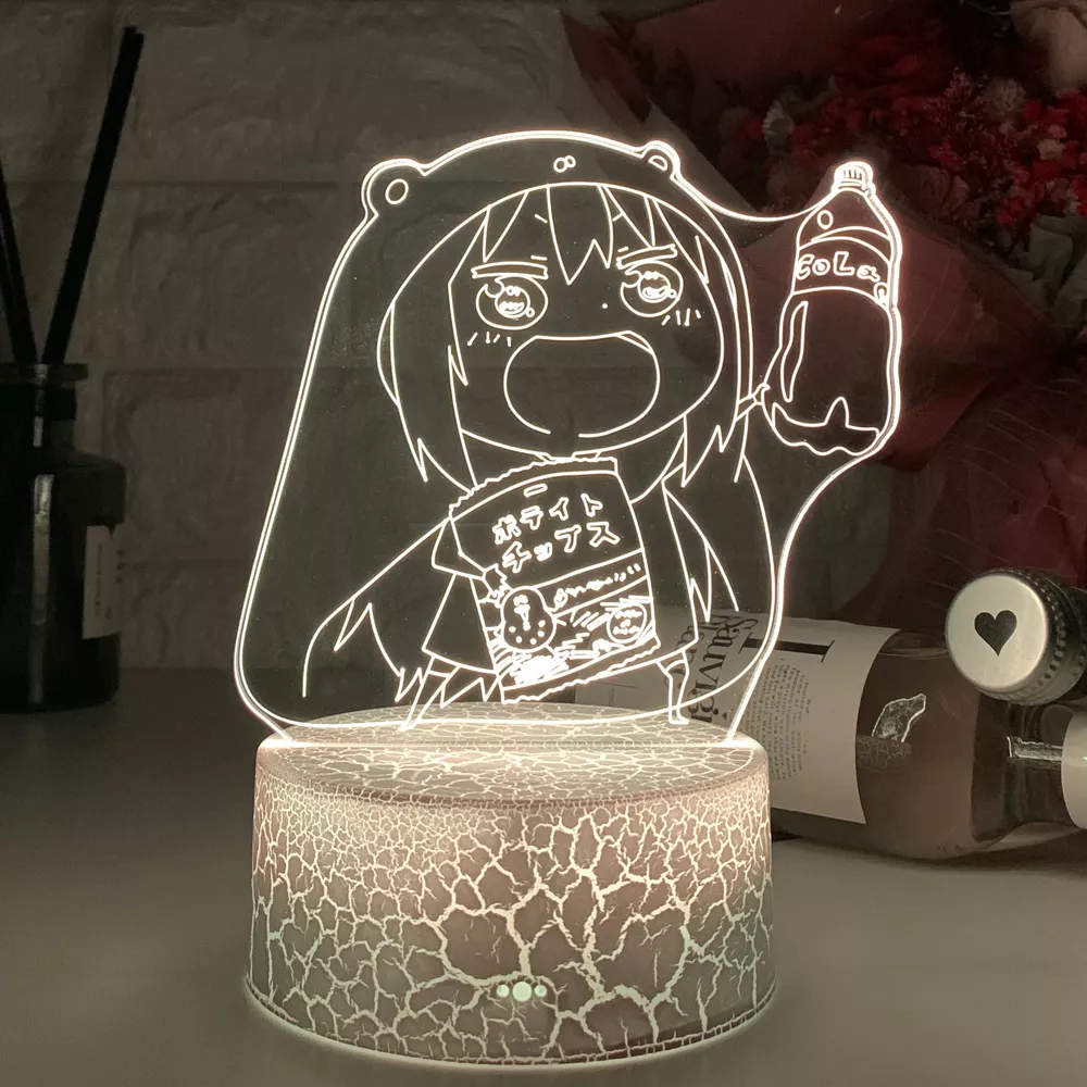 1146104059 Luminária Himouto Umaru-Chan acrílico 3d lâmpada anime decoração do quarto luz da noite crianças presente de aniversário quarto mesa luz led manga himouto