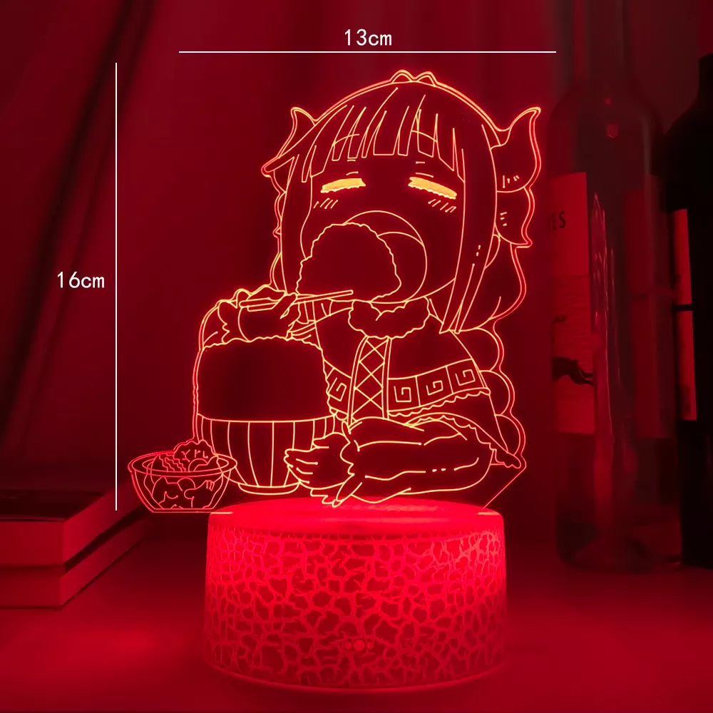 1156188215 Luminária Miss Kobayashi Dragon Maid Anime lâmpada led para o quarto do miúdo decoração presente de aniversário cor em mudança 3d luz manga dragão empregada doméstica