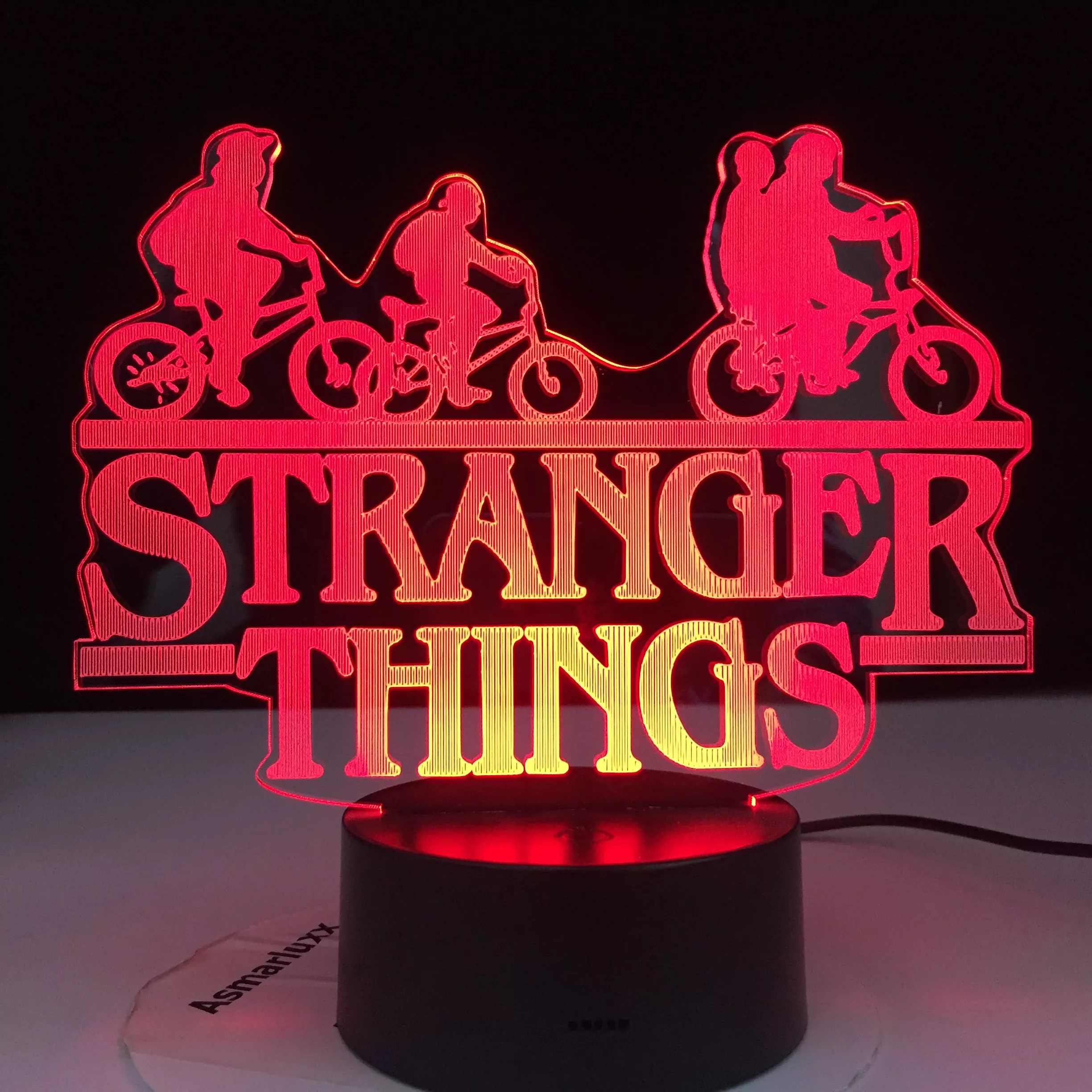 Luminária Stranger Things tv série led night light 7 cores mudando sensor de toque quarto nightlight candeeiro mesa melhor presente 2