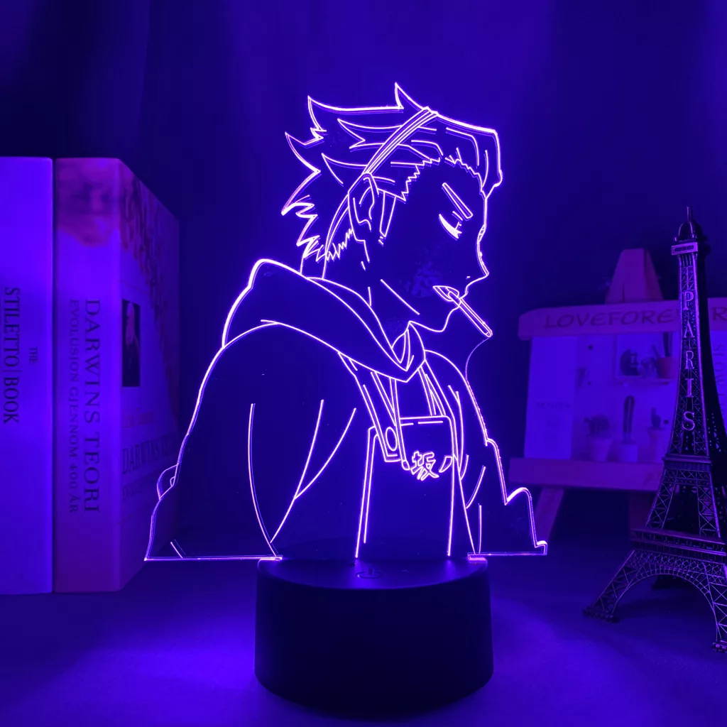 1171980400 Luminária Haikyuu luz de noite keishin para decoração de quarto, luz noturna para crianças, presente de aniversário e mangá, lâmpada 3d