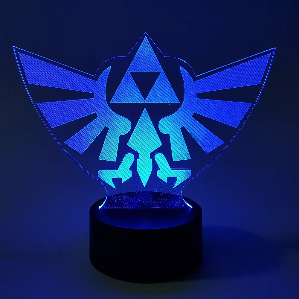 Luminária Zelda ilusão visual 3d luz noturna rgb, figura de ação que muda de cor, anime, jogo respiração do selvagem 1