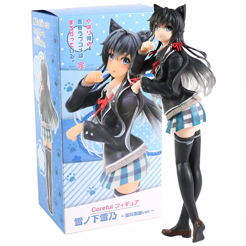 Action Figure Anime My Romantic Teenage Comedy Snafu yukino yukinoshita gato orelha uniforme ver figura collectible anime sexy beleza modelo de brinquedo 1