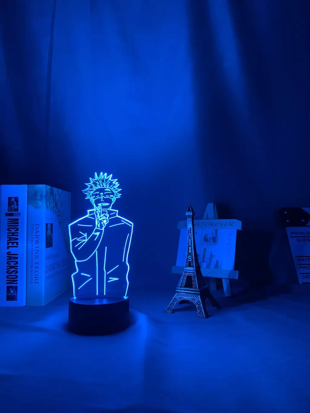 120369946 Luminária Jujutsu Kaisen Anime lâmpada noturna led para decoração do quarto, luz noturna led para decoração de aniversário satsuper gojo