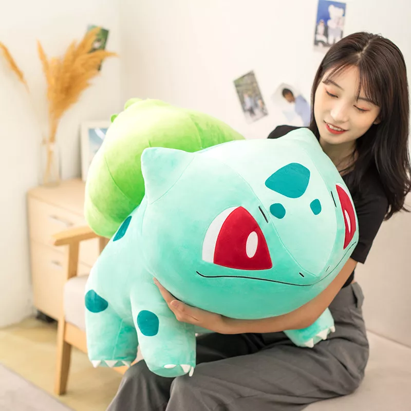 Pelúcia Pokemon Gigante Bulbassauro Tamanho grande bulbasaur brinquedo de pelúcia pokemoned kawaii pikachued boneca travesseiro presentes para crianças 1