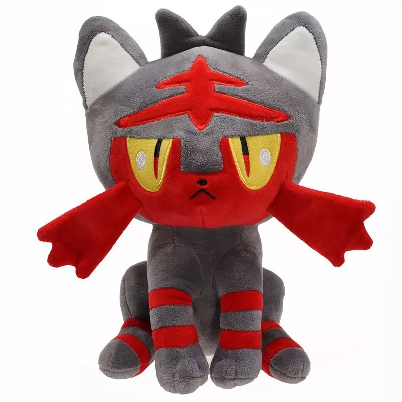 Pelúcia Pokemon Litten 28cm série pokemon evoluir torracat brinquedos de pelúcia bonecas animais de pelúcia dos desenhos animados brinquedos macios para crianças 1