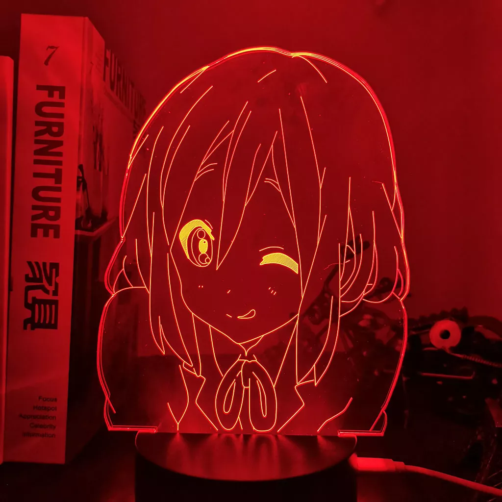 1227301062 Luminária Anime K-On 3d lâmpada yui hirasawa para o quarto luz da noite decorativa criança presente de aniversário crianças decoração do quarto manga k na luz led