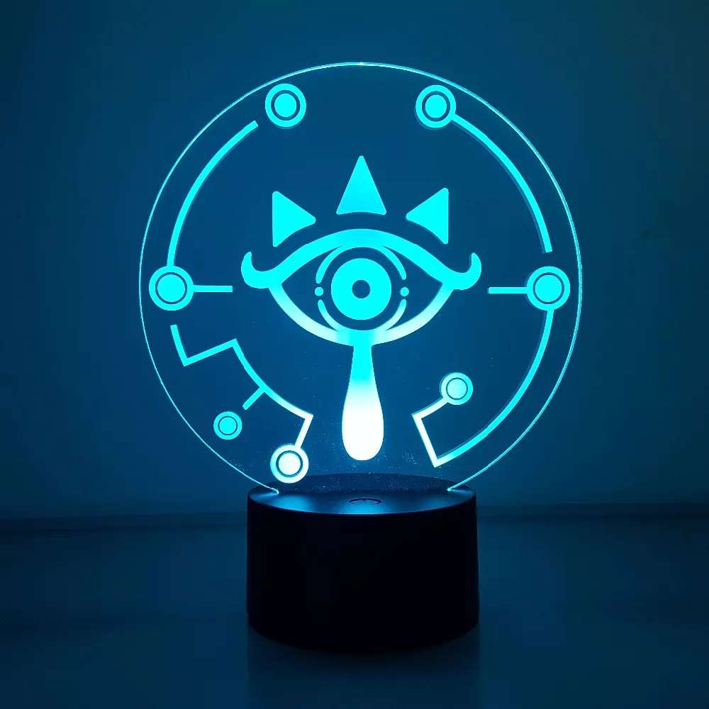 1285707515 Luminária Zelda ilusão visual 3d led respiração da selvagem luz noturna 7 cores usb link figura de ação brinquedo de jogo de anime