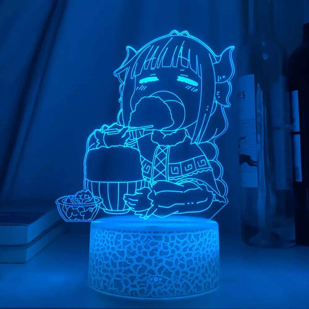 1293210351 Luminária Miss Kobayashi Dragon Maid Anime lâmpada led para o quarto do miúdo decoração presente de aniversário cor em mudança 3d luz manga dragão empregada doméstica