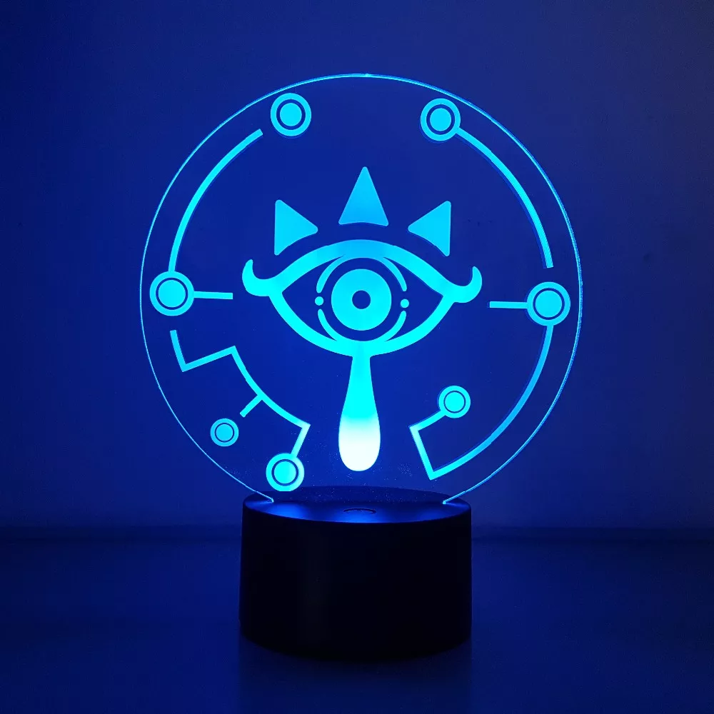 1296810878 Luminária Zelda ilusão visual 3d led respiração da selvagem luz noturna 7 cores usb link figura de ação brinquedo de jogo de anime