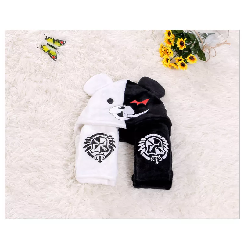 1376670422 Touca gorro Danganronpa anronpa monokuma, pelúcia de coelho, cachecol, luvas, touca para mulheres/crianças/meninas