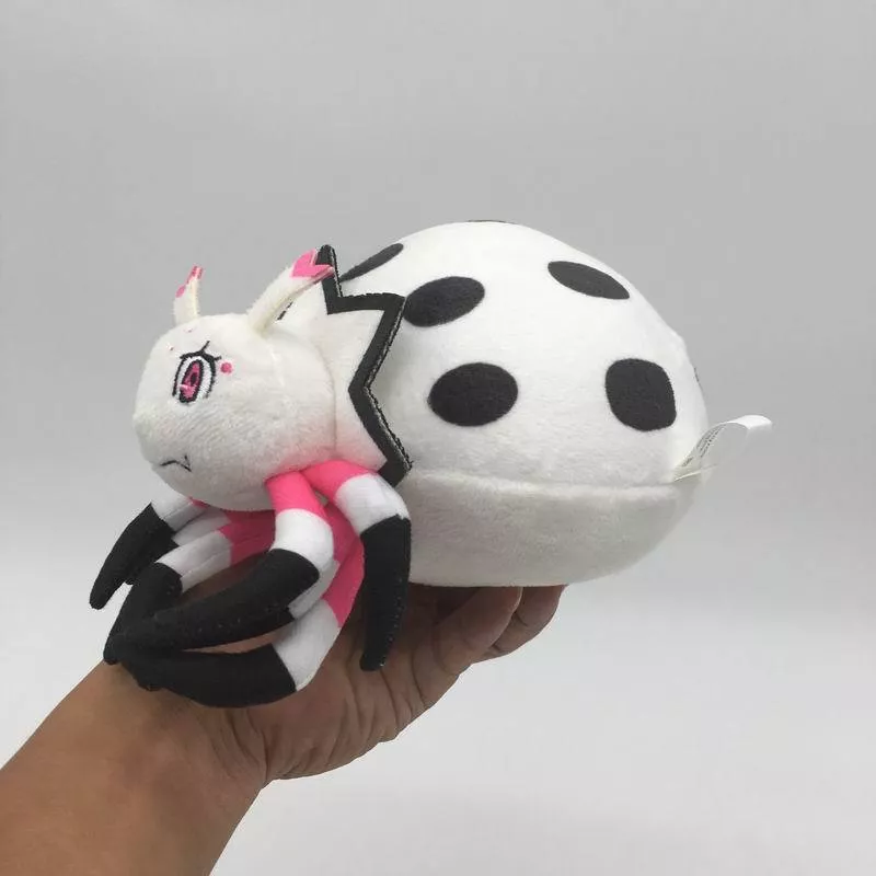 1390637941 Pelúcia Anime So I'm A Spider So What 18cm nova reencarnação aranha como anime em torno bonito aranha aranha boneca cura inseto boneca branco tecido brinquedo de pelúcia