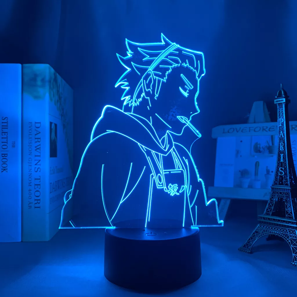 1403408692 Luminária Haikyuu luz de noite keishin para decoração de quarto, luz noturna para crianças, presente de aniversário e mangá, lâmpada 3d