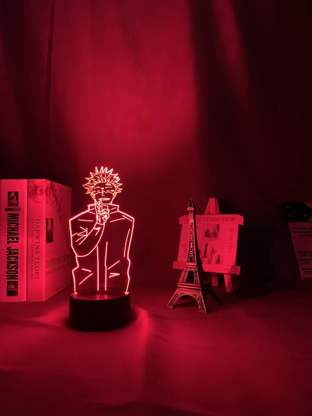 1411202211 Luminária Jujutsu Kaisen Anime lâmpada noturna led para decoração do quarto, luz noturna led para decoração de aniversário satsuper gojo