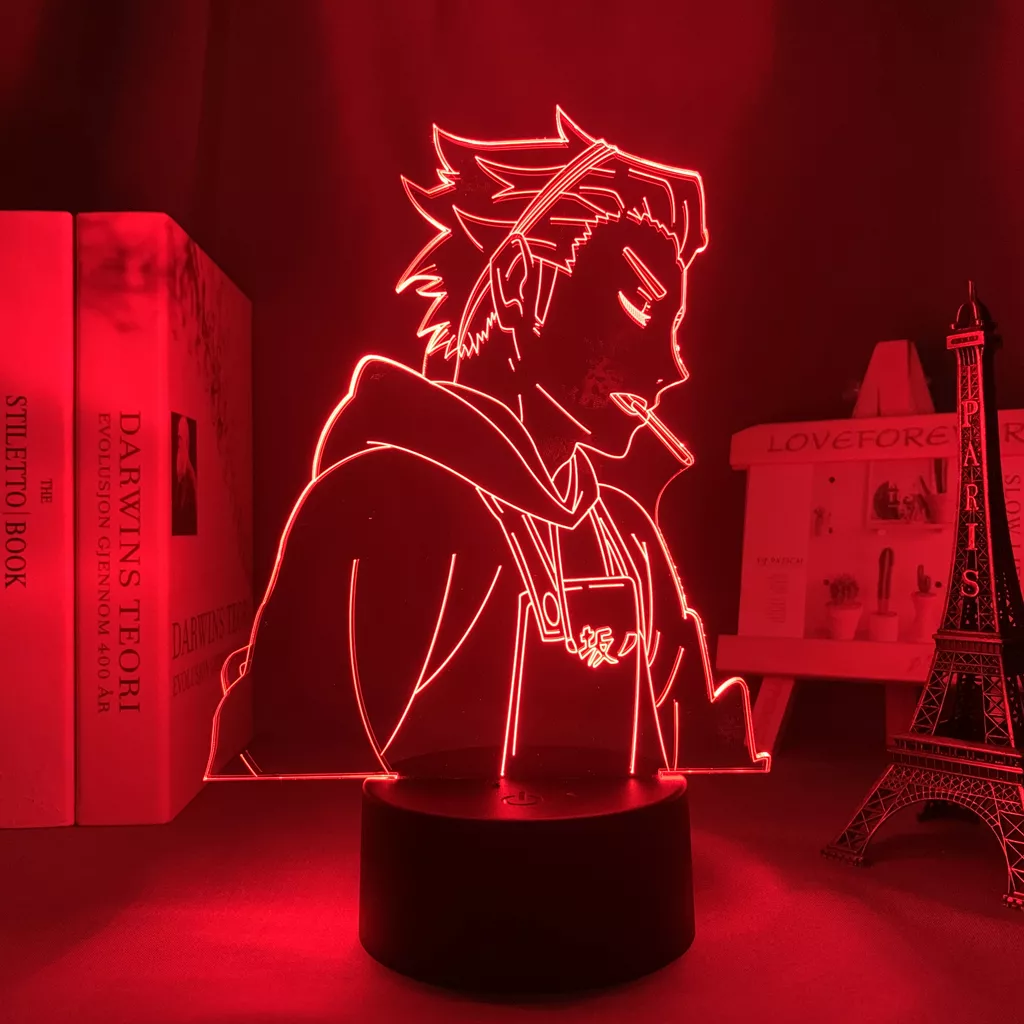 1458117490 Luminária Haikyuu luz de noite keishin para decoração de quarto, luz noturna para crianças, presente de aniversário e mangá, lâmpada 3d