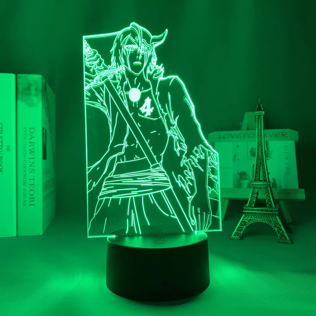 1468283941 Luminária Bleach Anime lâmpada 3d de anime ulquiorra cifer, decoração para quarto, luz noturna, led acrílico, branco, presente de aniversário