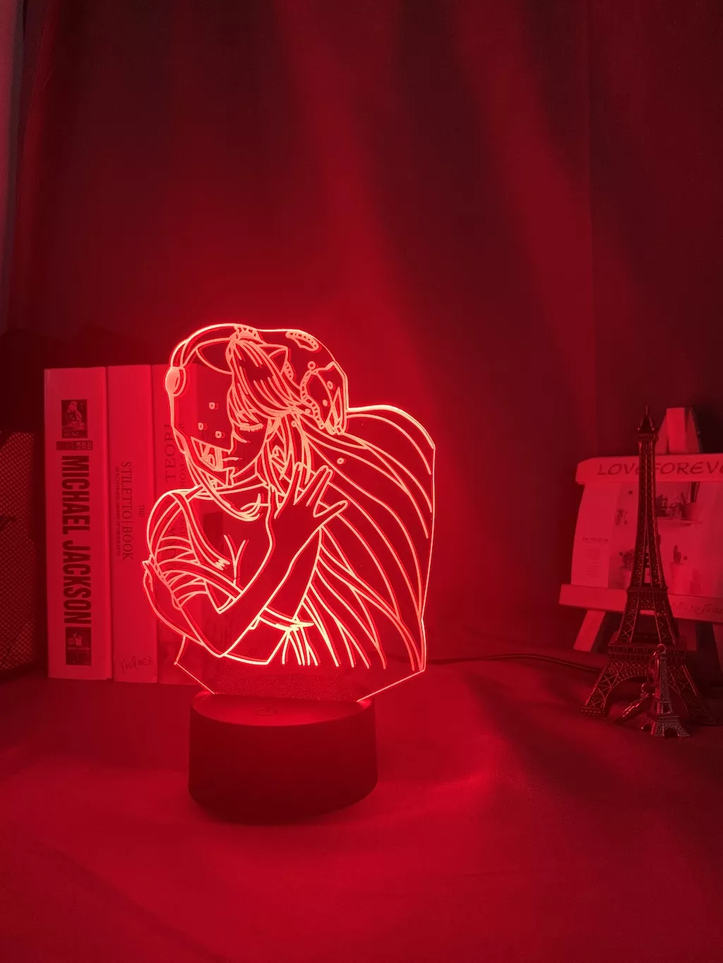 1530768828 Luminária Elfen Lied Anime lâmpada noturna de led acrílica, personagem de mesa 3d para crianças, quarto, decorativo, luz noturna, presente