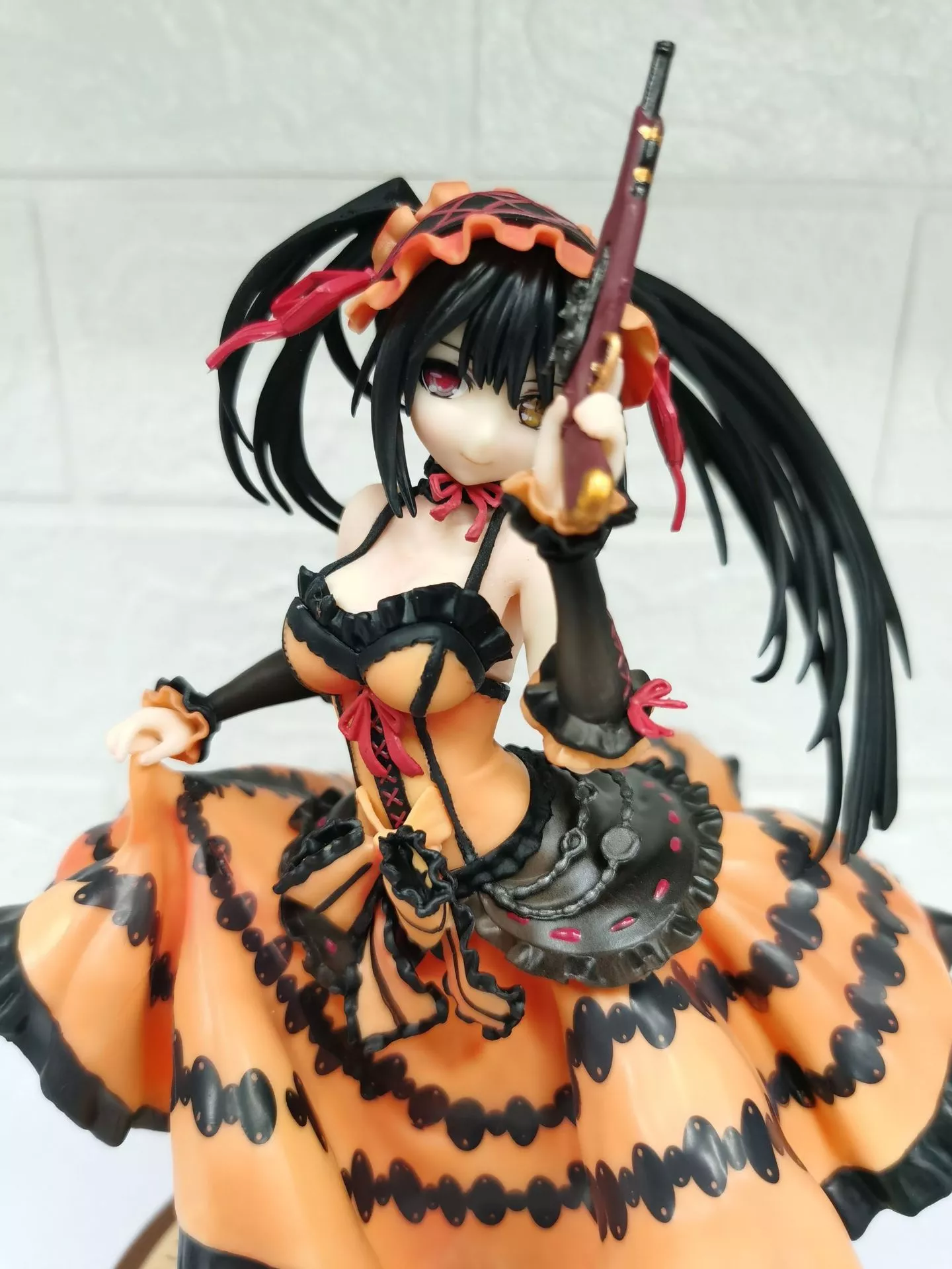 1552253436 Action Figure Date a Live Anime japonês figura sexy pesadelo tokisaki kurumi com arma modelo coleção presente crianças estatueta boneca 24cm