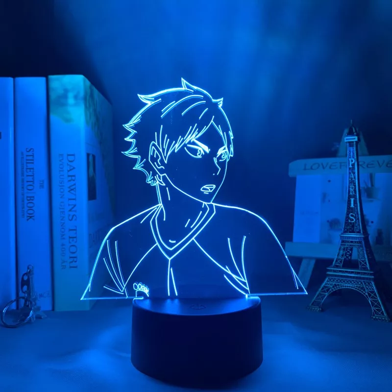 Luminária Haikyuu luz noturna para decoração de quarto eita, semi-iluminação para crianças, presente de aniversário, lâmpada 3d de mangá 1