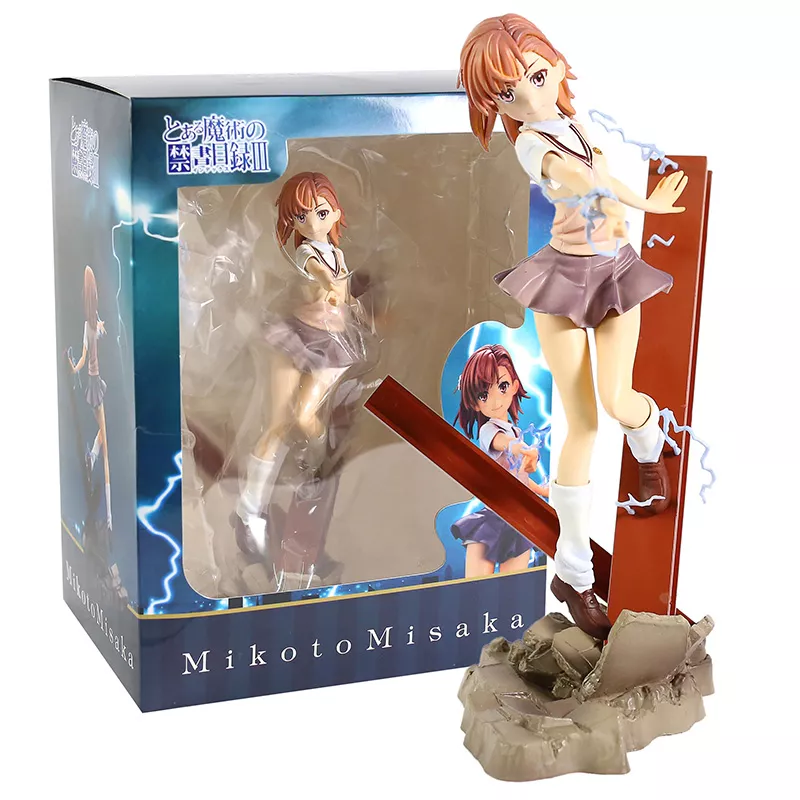 Action Figure Anime A Certain Scientific Railgun misaka mikoto 1/7 escala figura de pvc modelo colecionável 1