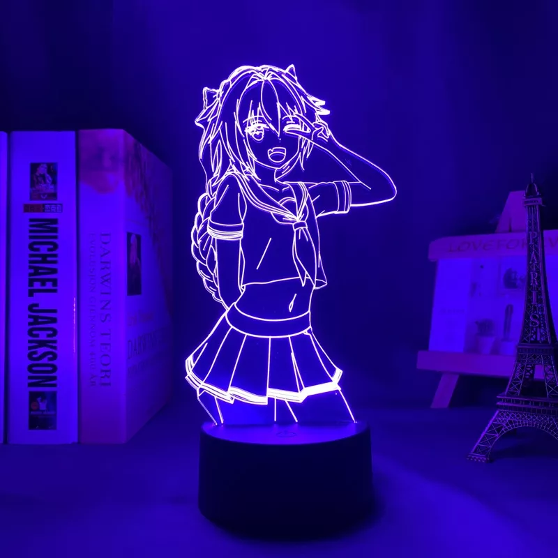 1663114183 Luminária fate/apocrypha astolfo, para quarto, presente, luz noturna, anime, waifu, lâmpada de mesa 3d