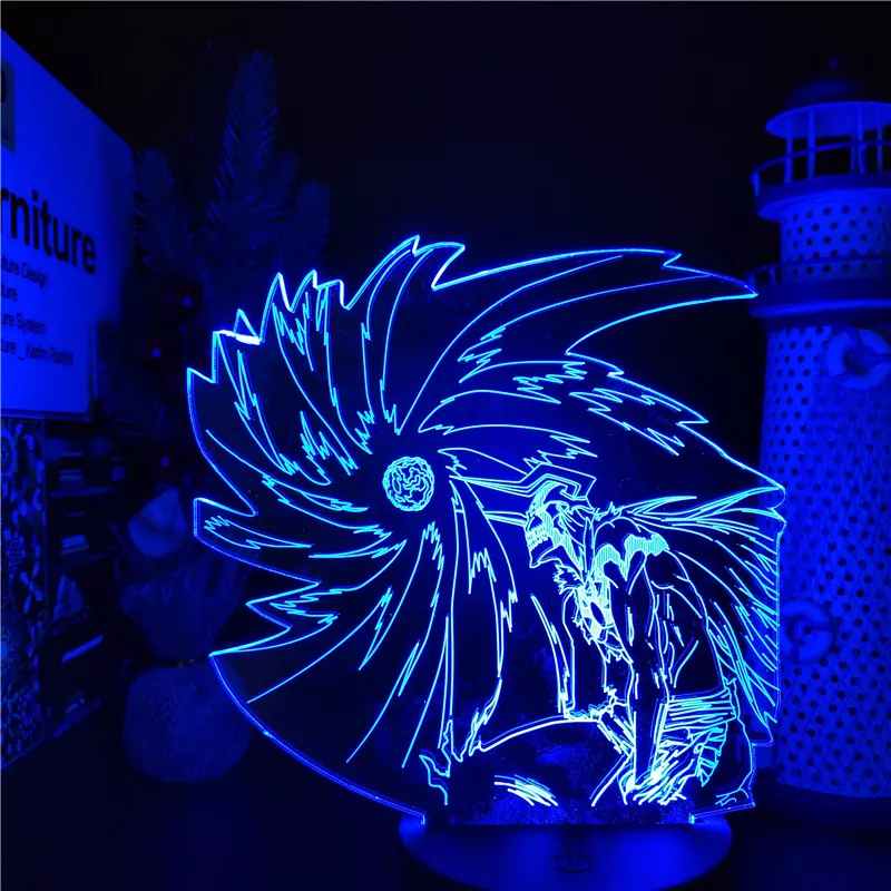 1687230297 Luminária Bleach Anime lâmpada led noturna kurosaki ichban kai 3d, lâmpada de mesa para decoração da casa