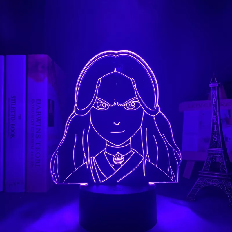 1694690617 Luminária Avatar lâmpada 3d de katara, a última airbender para decoração de casa, presente de aniversário, luz noturna led, decoração de quarto, katara