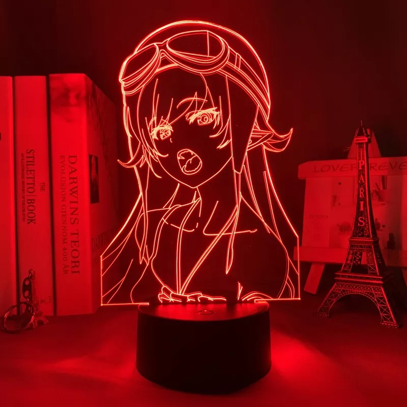 1741695379 Luminária Bakemonogatari Anime luz noturna led anime para decoração de quarto, shinobu ishino luz noturna colorida manga 3d