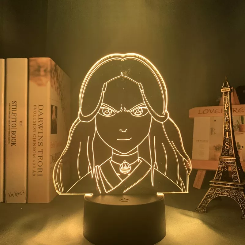 Luminária Avatar lâmpada 3d de katara, a última airbender para decoração de casa, presente de aniversário, luz noturna led, decoração de quarto, katara 2