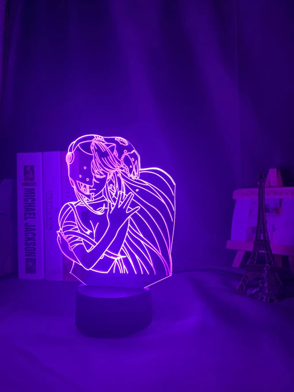 1753915850 Luminária Elfen Lied Anime lâmpada noturna de led acrílica, personagem de mesa 3d para crianças, quarto, decorativo, luz noturna, presente