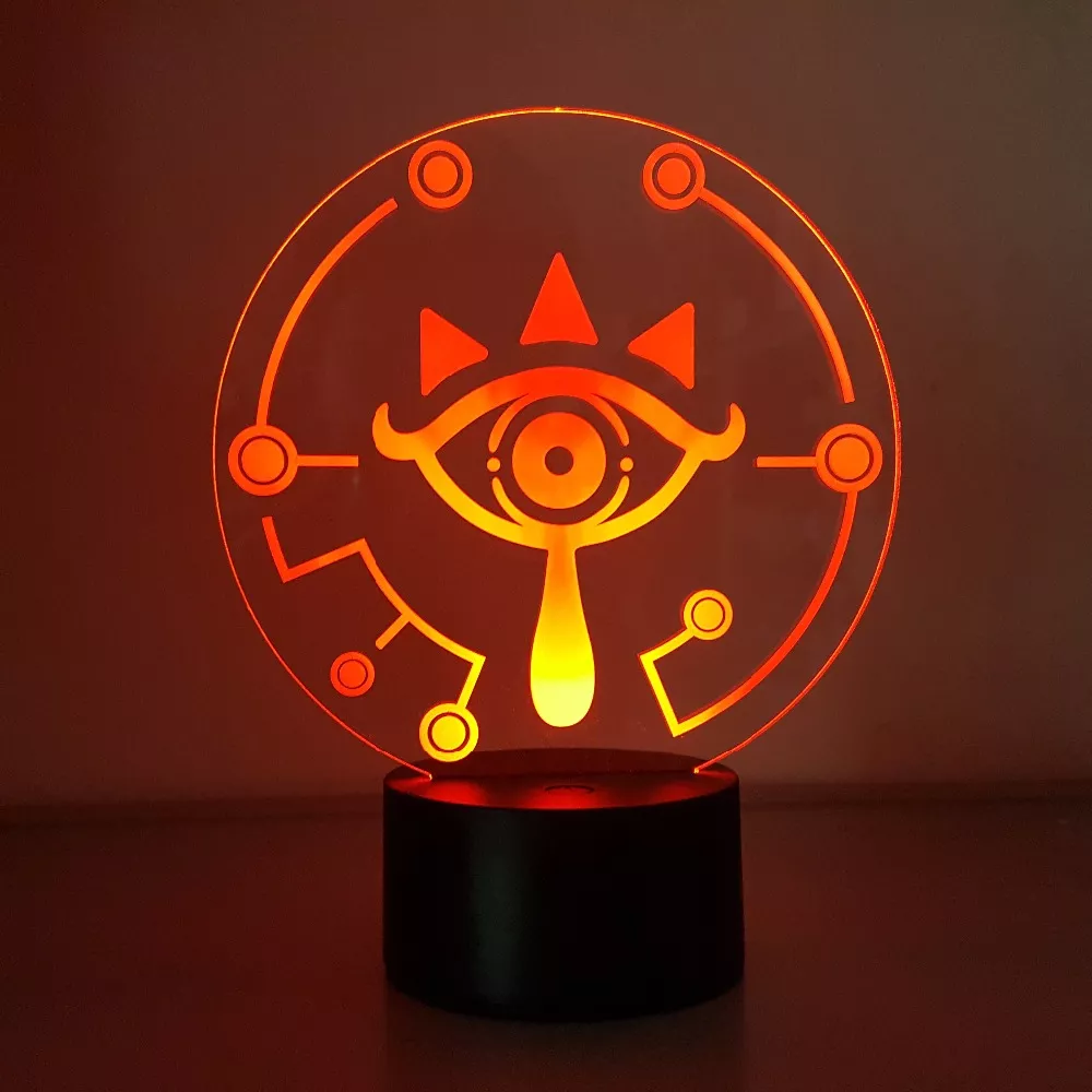 Luminária Zelda ilusão visual 3d led respiração da selvagem luz noturna 7 cores usb link figura de ação brinquedo de jogo de anime 2