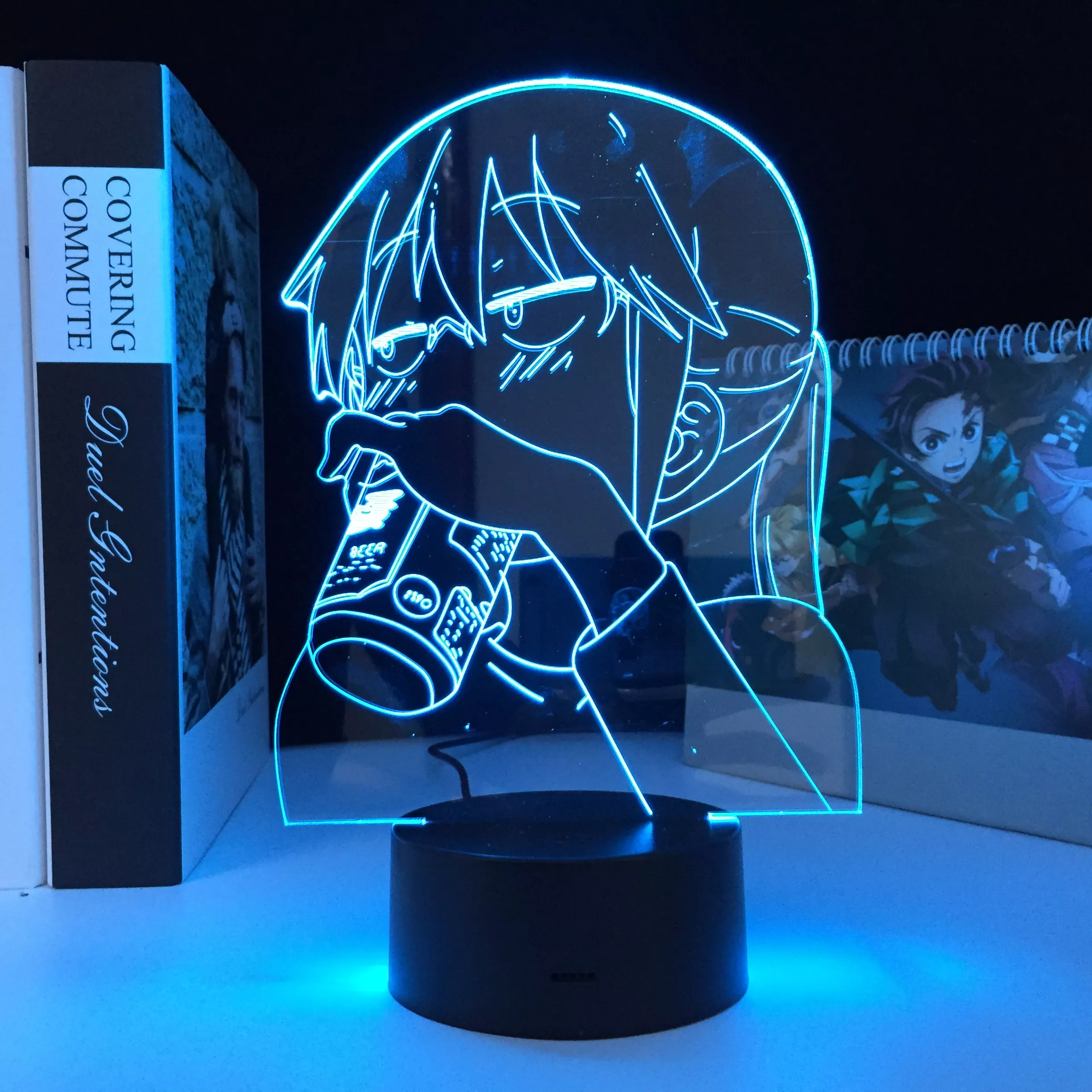 Luminária Anime Miss Kobayashi Dragon Maid figura led night light para decoração do quarto presente aniversário lâmpada manga 3d luz 2