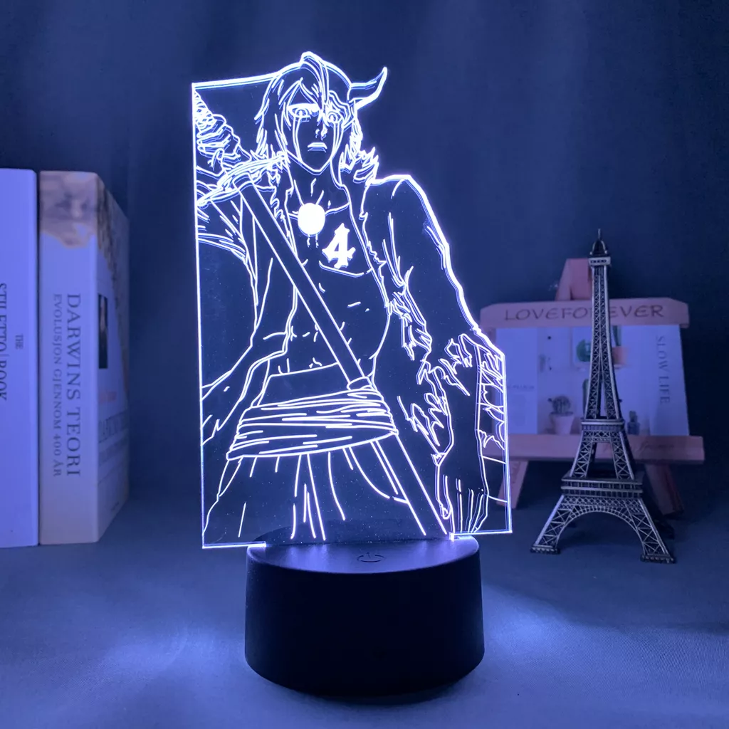 Luminária Bleach Anime lâmpada 3d de anime ulquiorra cifer, decoração para quarto, luz noturna, led acrílico, branco, presente de aniversário 1
