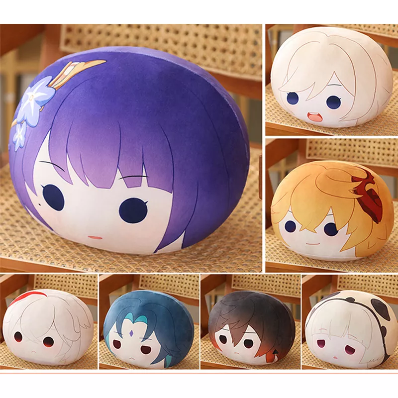 1815650046 Pelúcia Anime Genshin Impact kawaii pelúcia bonecas chaveiros cosplay xiao zhongli tartaglia kazuha sayu chaveiro pingente presentes coleção