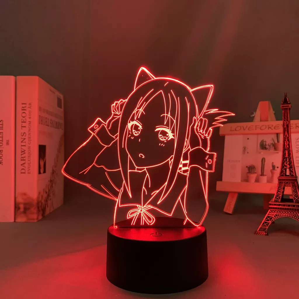 1828661759 Luminária Anime luz conduzida da noite kaguya-sama love is war para decoração do quarto luz alimentado por bateria presente de aniversário manga lâmpada amor é guerra