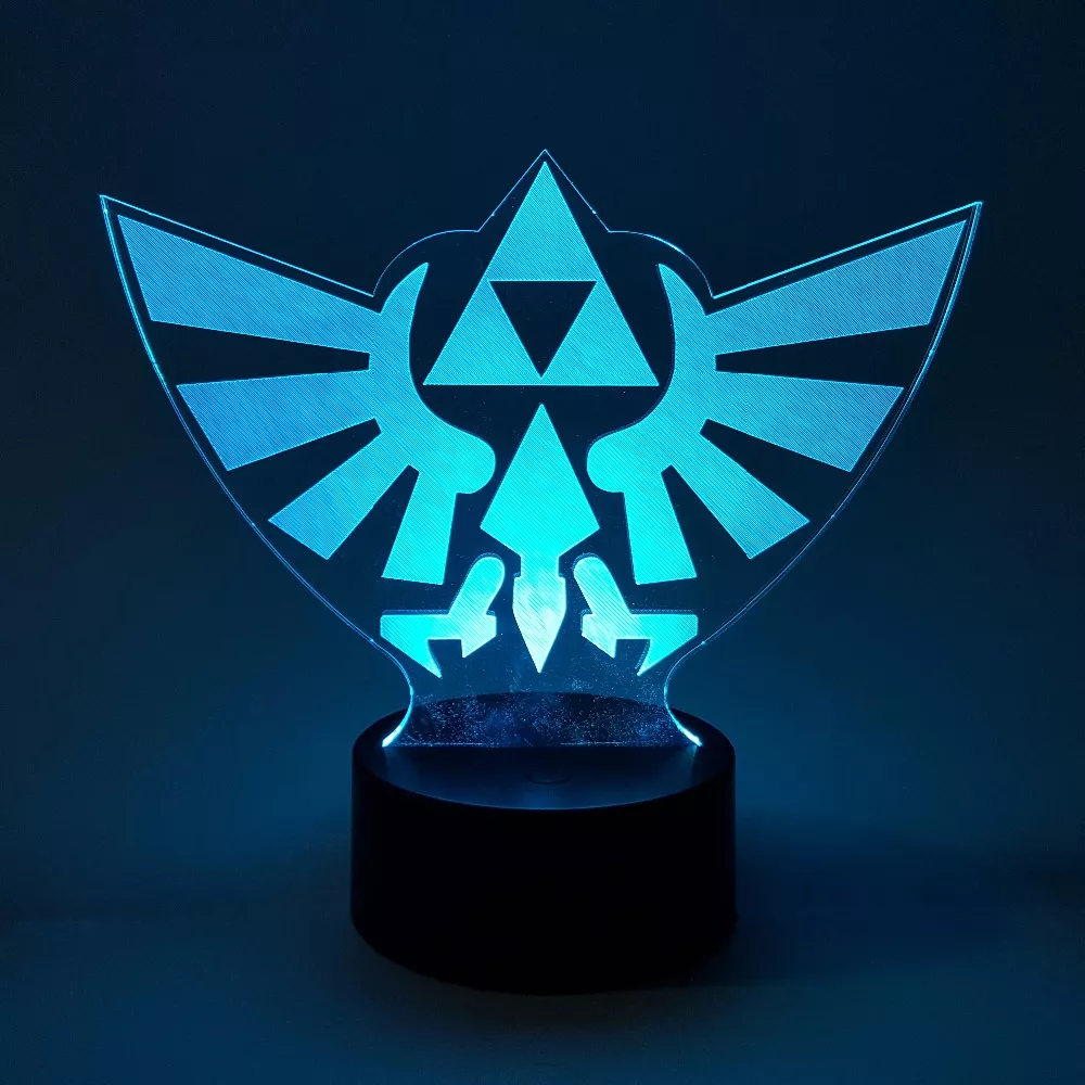 Luminária Zelda ilusão visual 3d luz noturna rgb, figura de ação que muda de cor, anime, jogo respiração do selvagem 5