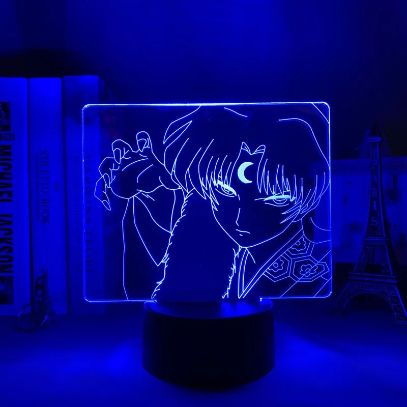 1842715961 Luminária Inuyasha Anime zoshomaru led luz noturna para quarto, luz noturna para decoração de quarto, lâmpada 3d de animê com luz para presente