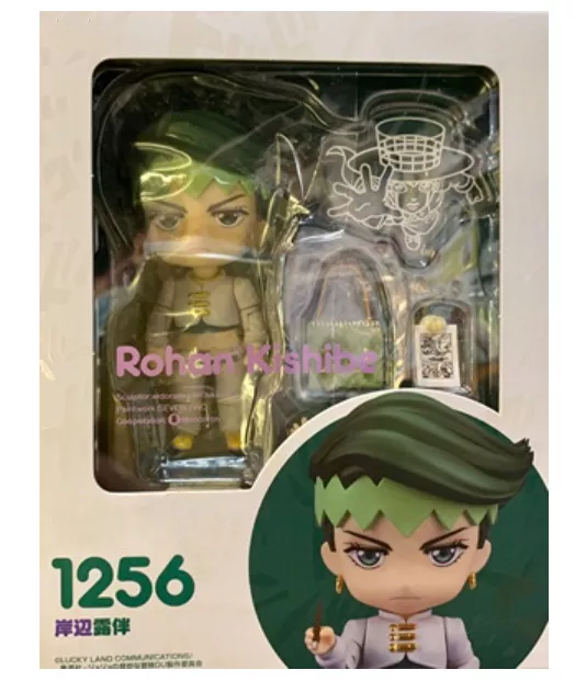 1845228191 Action Figure Nendoroid Anime 10cm jojo's bizarre adventure rohan kishibe jojo 1256 figura de ação coleção brinquedos presente natal com caixa