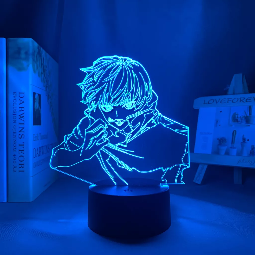1848555881 Luminária Toge Inumaki Anime lâmpada noturna led, luz noturna para presente de aniversário, lâmpada noturna toge inumaki