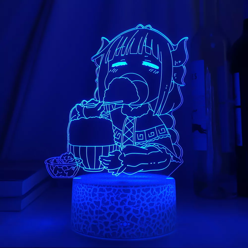 1863179305 Luminária Miss Kobayashi Dragon Maid Anime lâmpada led para o quarto do miúdo decoração presente de aniversário cor em mudança 3d luz manga dragão empregada doméstica