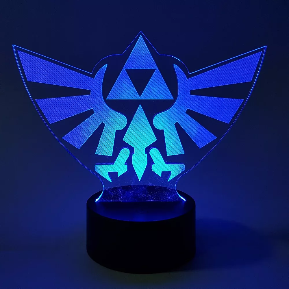 1882798252 Luminária Zelda ilusão visual 3d luz noturna rgb, figura de ação que muda de cor, anime, jogo respiração do selvagem