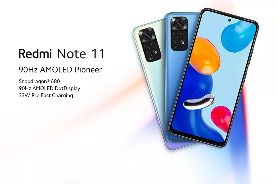 1889438380 Smartphone xiaomi redmi note 11 64gb/128gb snapdragon 680 33w pro carregamento 50mp quad câmera 90hz tela smartphone