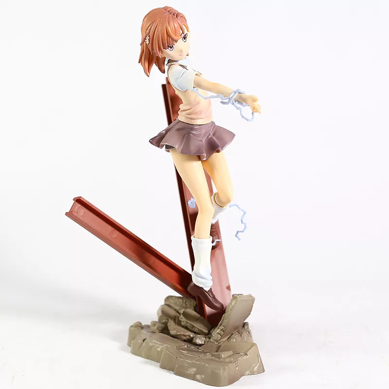 1923658343 Action Figure Anime A Certain Scientific Railgun misaka mikoto 1/7 escala figura de pvc modelo colecionável