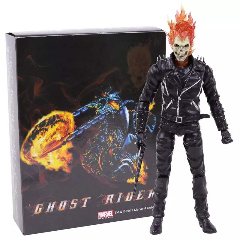 Action Figure Marvel Motoqueiro Fantasma Ghost Rider johnny blaze pvc figura de ação collectible modelo brinquedo 1