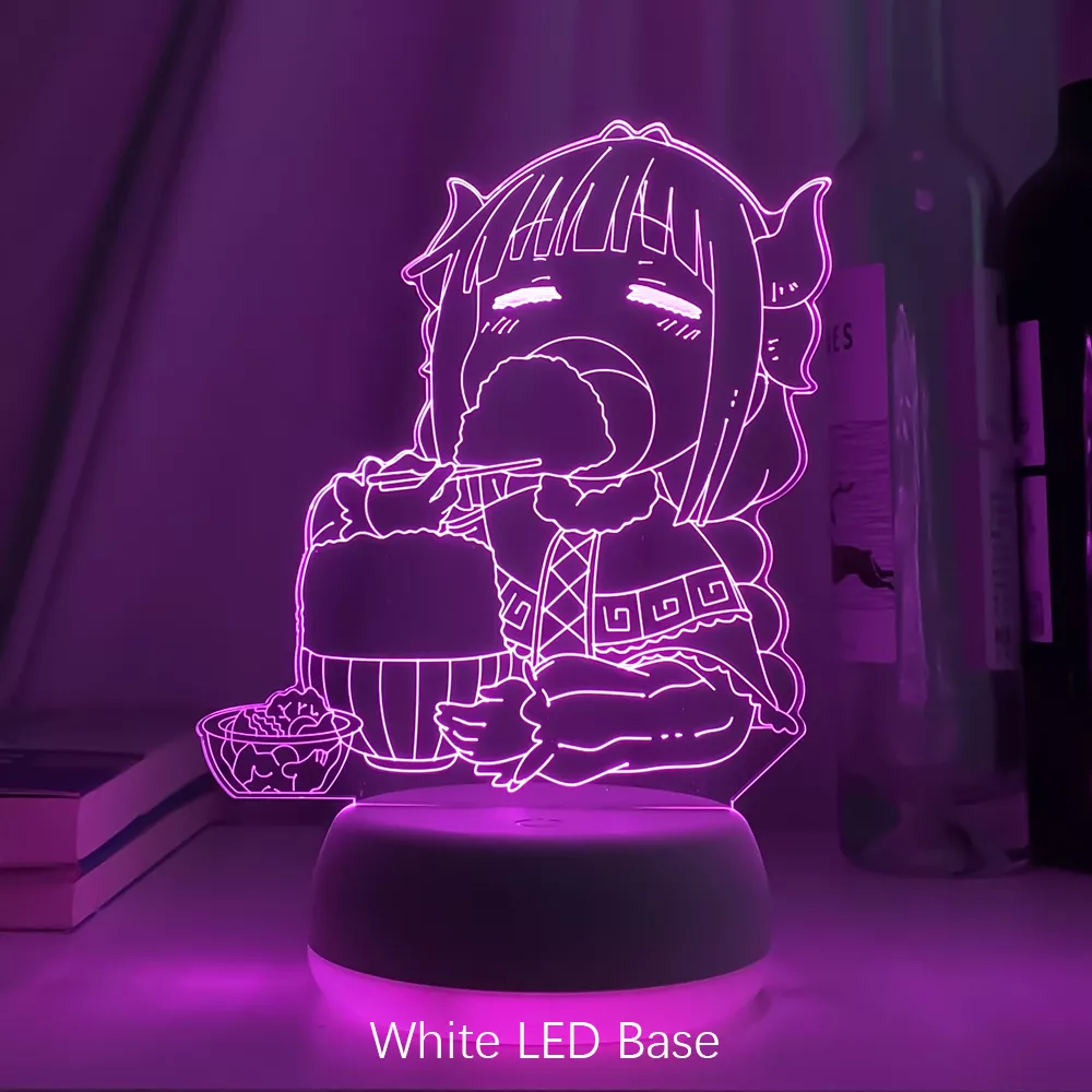 1947322210 Luminária Miss Kobayashi Dragon Maid Anime lâmpada led para o quarto do miúdo decoração presente de aniversário cor em mudança 3d luz manga dragão empregada doméstica