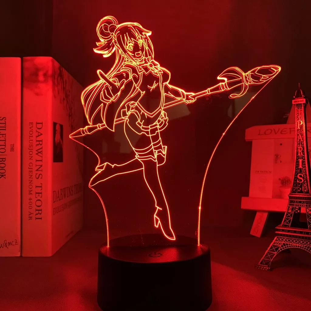 Luminária Led, Megumin, Anime, Bruxa, Decoração, 16 Cores, Abajur - Avelar  Criações - Luminária - Magazine Luiza