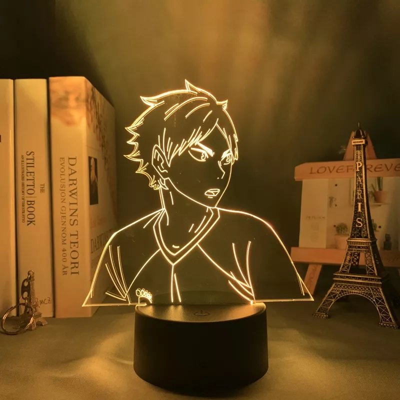 Luminária Haikyuu luz noturna para decoração de quarto eita, semi-iluminação para crianças, presente de aniversário, lâmpada 3d de mangá 2