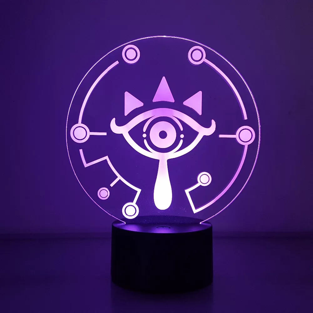 1978833355 Luminária Zelda ilusão visual 3d led respiração da selvagem luz noturna 7 cores usb link figura de ação brinquedo de jogo de anime