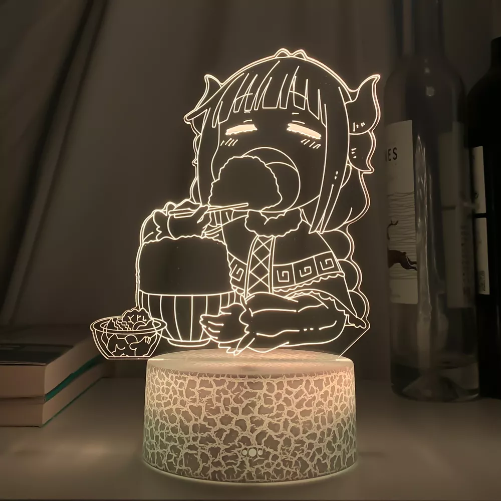 1990987204 Luminária Miss Kobayashi Dragon Maid Anime lâmpada led para o quarto do miúdo decoração presente de aniversário cor em mudança 3d luz manga dragão empregada doméstica