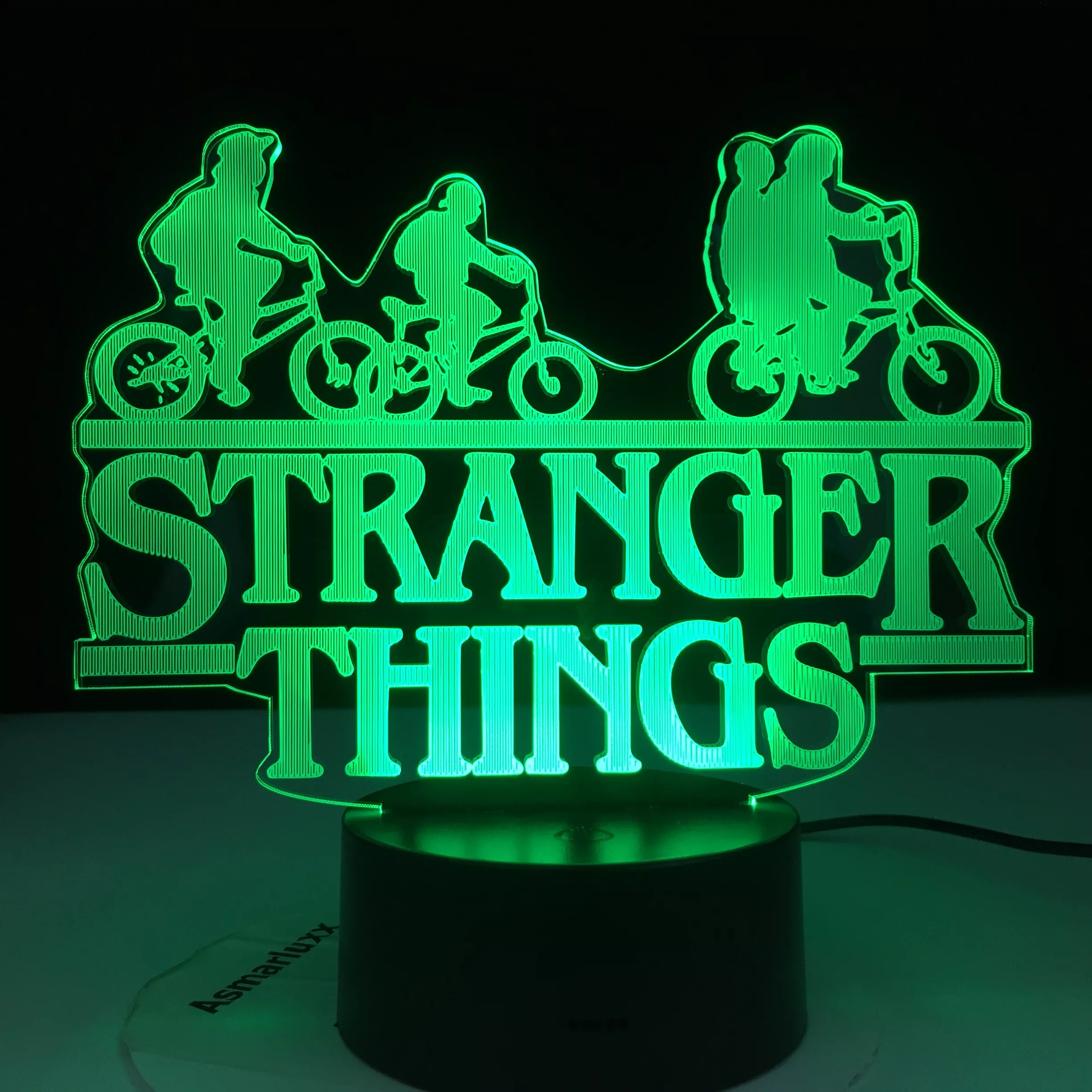 Luminária Stranger Things tv série led night light 7 cores mudando sensor de toque quarto nightlight candeeiro mesa melhor presente 3