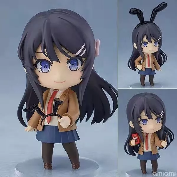 Action Figure Nendoroid Anime 10cm Rascal Doesn't Dream of Bunnygirls sakurajima mai sonho da irmã #1124 figura de ação pvc anime bonito coleção modelo brinquedos 1